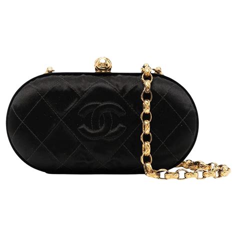 chanel clutch black|Chanel vintage clutch with chain.